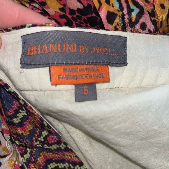 ANTHROPOLOGIE BHANUNI BY JYOTI Panthera Pleated Maxi Skirt Side 6 - Picture 4 of 8